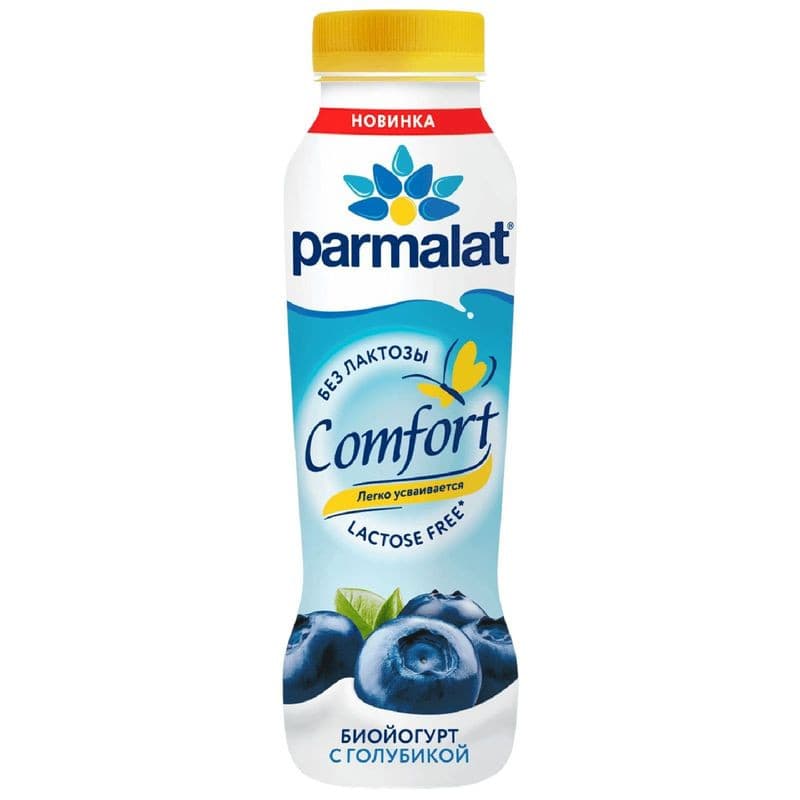 Биойогурт Parmalat обогащенный бифидобактериями с голубикой 1.5%, 290г