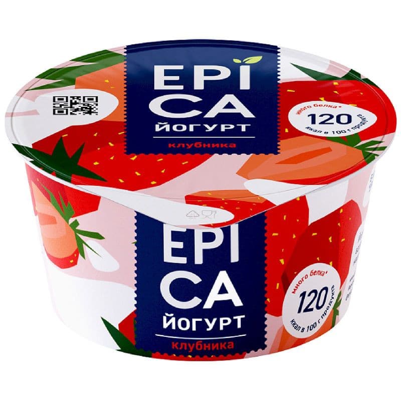 Йогурт Epica клубника 4.8%, 130г